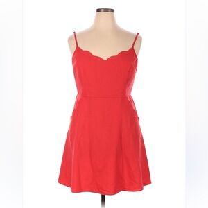 Market & Spruce Cope Coral Red Cut Out Back Spaghetti Strap sunDress Size XS